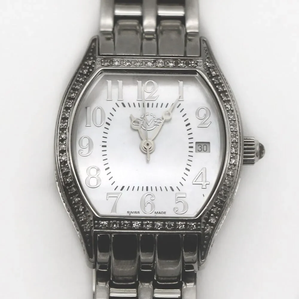 Gevril GV2 Luxury MOP Diamond Tonneau Swiss Made Watch